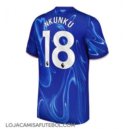 Camisa de Futebol Chelsea Christopher Nkunku #18 Equipamento Principal 2024-25 Manga Curta